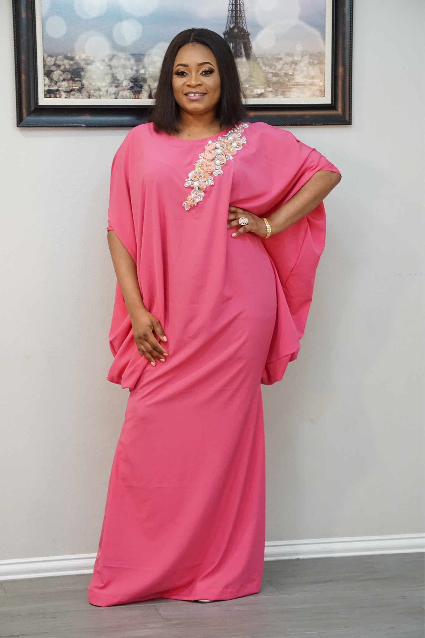 TARA BUBU KAFTAN DRESS - PINK