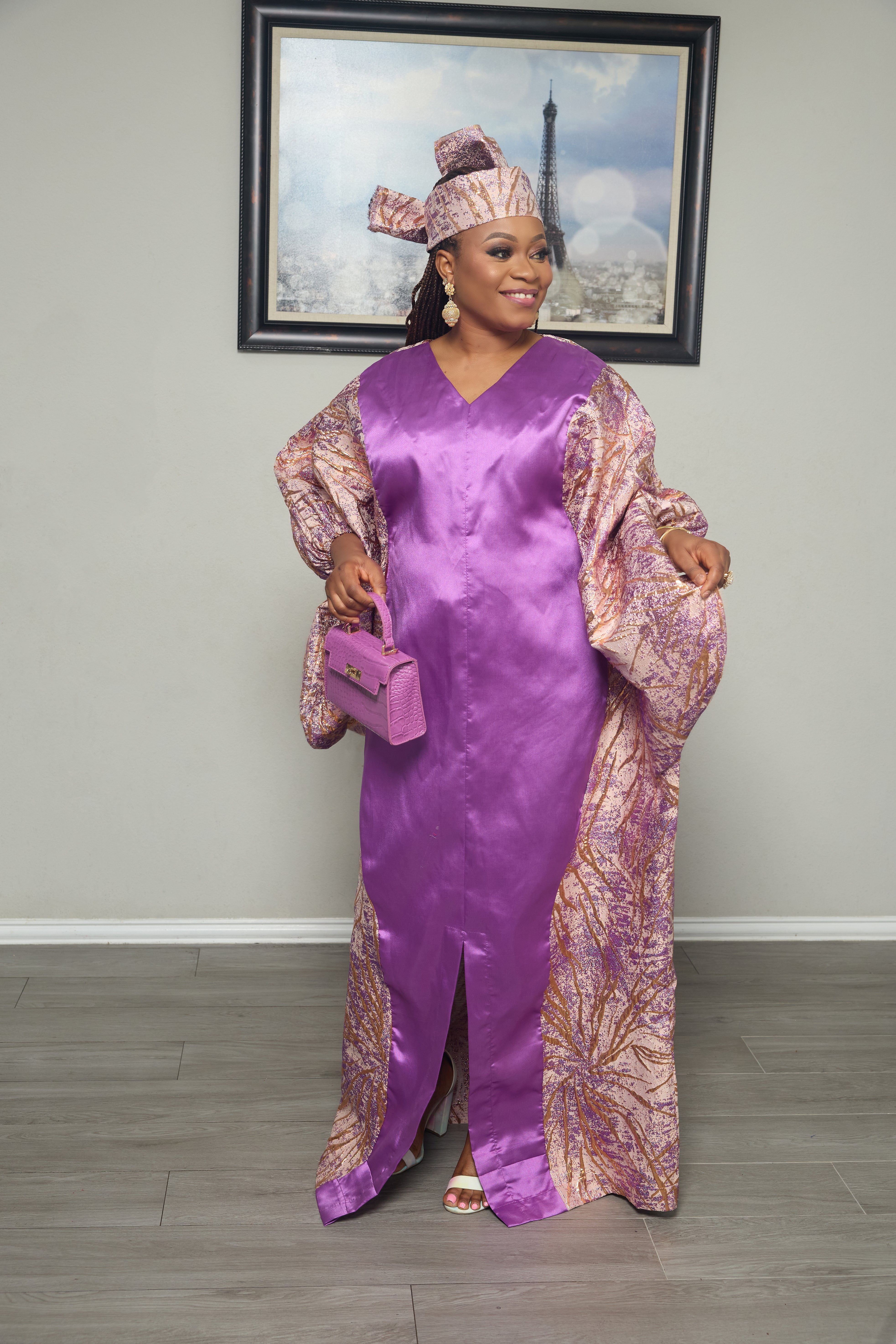 Royal And Gold Theme Purple African Wedding Dress Styles LAWE BUBU DRESS PURPLE Aden's Wardrobe Royal And Gold Theme Purple African Wedding Dress Styles LAWE BUBU DRESS PURPLE Aden's Wardrobe