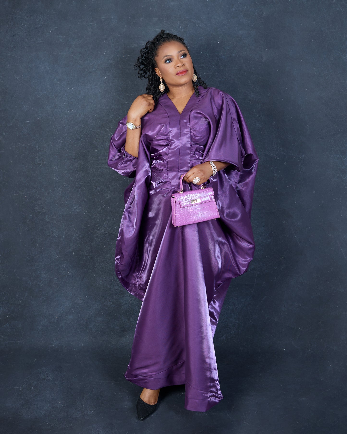 Mosun Bubu Dress - Purple