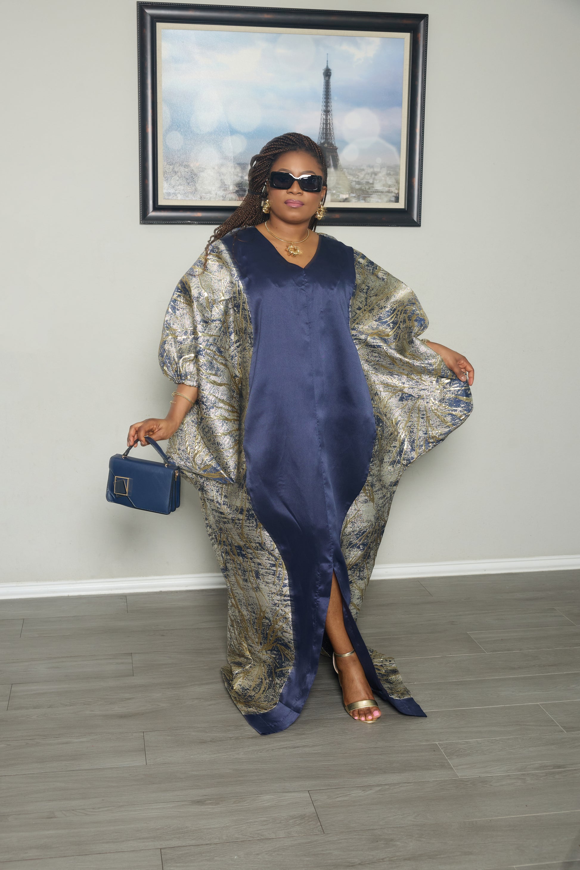 LAWE BUBU DRESS IN DEEP BLUE PRINT Aden's Wardrobe LAWE BUBU DRESS IN DEEP BLUE PRINT Aden's Wardrobe
